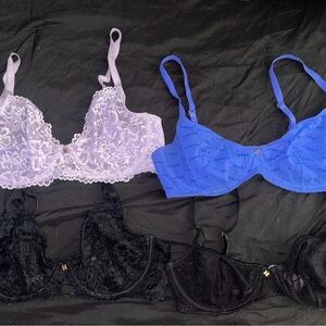 Savage X Fenty Bras (all 4 included) - Lavender, Cobalt, Black